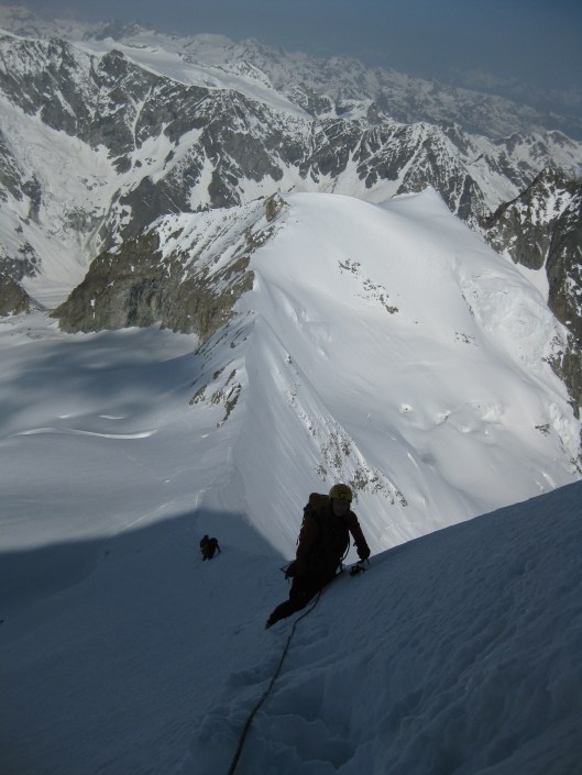 Brenda richting de top van de Obergäbelhorn