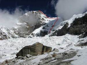 huascaran nord De gevolgde route op huascaran nord
