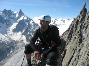 Koen Staelens op de Aig de la Republique 3305m