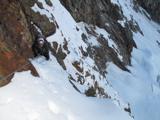 Enge traversees kunnen ook op de knien geklommen worden Enge traversees kunnen ook op de knien geklommen worden
