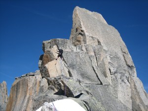 Voor de top van de Aig de la Republique 3305m