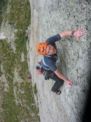 amai, mijn nagels! Jonas in de sleutelpassage van "Venus", 400m, 6b