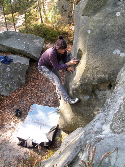 opwarmen in de herfstzon