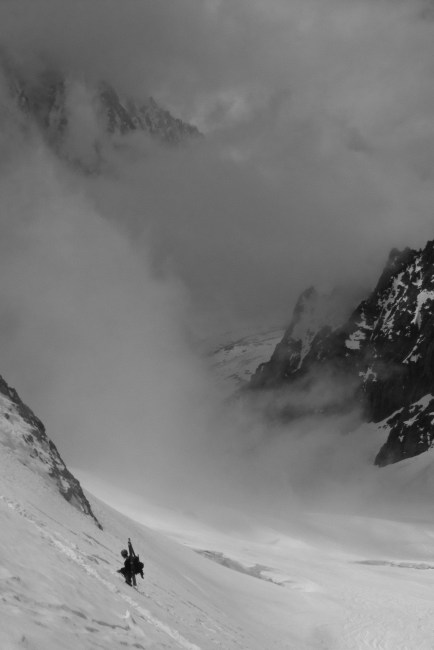 Sam ergens in de buurt van de Col de Chardonnet (c) YdB