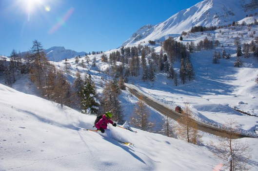 Sandra haar laatste bochten op de flanken van de Paneyron(c) Rogier Van Rijn