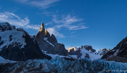 Cerro Torre catches the eveningsun