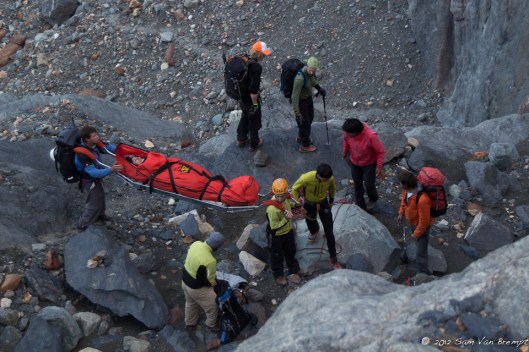 Helping the El Chalten rescue team