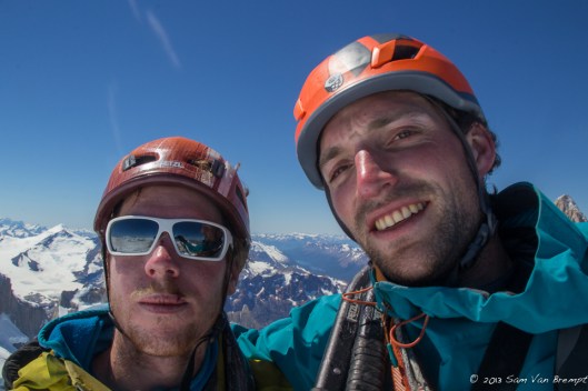 Tim and Sam on the summit of Cerro Torre
