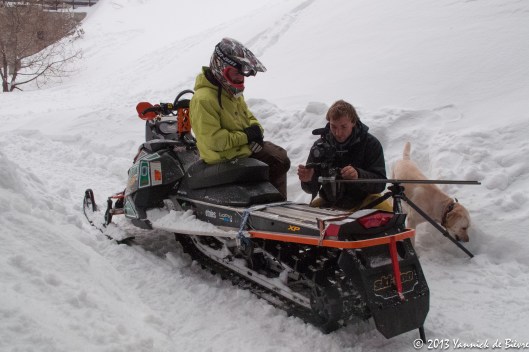 Sam in actie met de camera en slider.