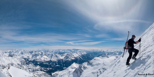 Frank bijna op de top van Piz Palü (3905m)  