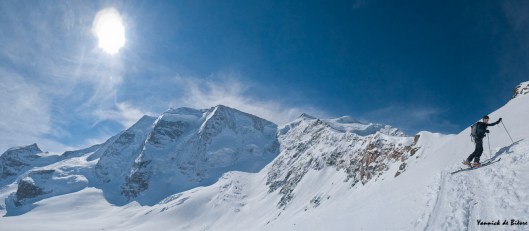 Koen op zoek naar een lange afdaling