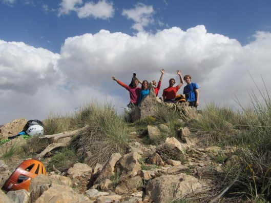 Samen op de top van Oujdad met Simon, Christophe en Sarah