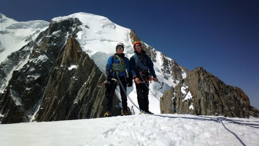Denis en Friedemann op de eerste Pointe Lachenal ©Jeroen
