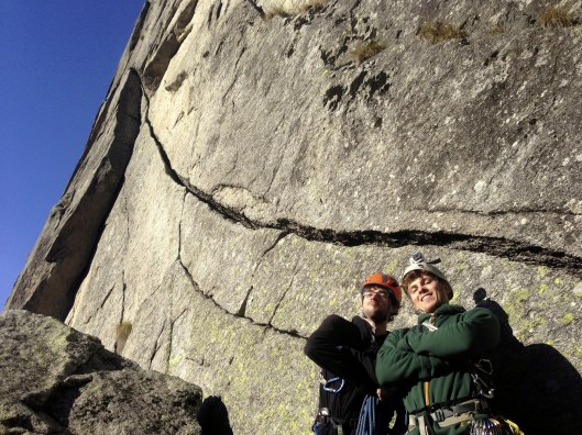 Denis en Jeroen aan de start van “Fessura Della disperazione” ©Kristof