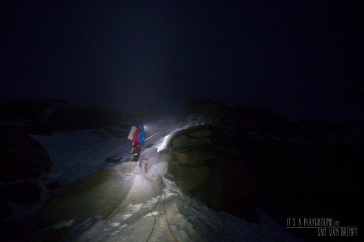 Maxime descending trough the night