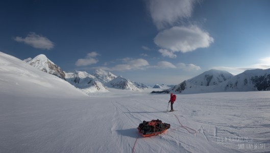 The fast way down, ty two sledges together