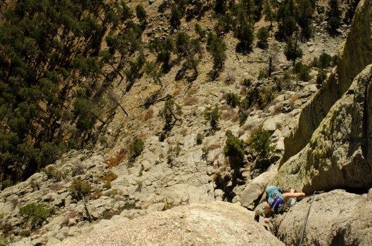 Molly on the second pitch of 'Durrance'