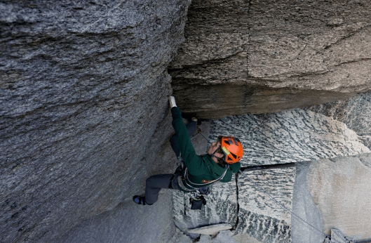 Denis in een dakbarst in Bertotti-Palmisano