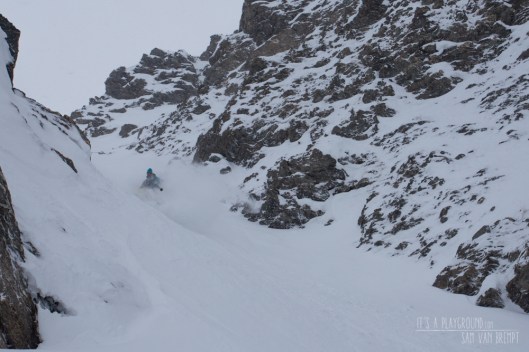 Je zou bijna denken dat het diepe poeder was.