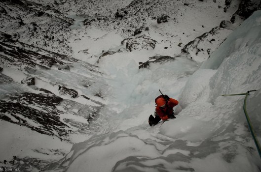 Jason seconding on the second pitch of Murchison