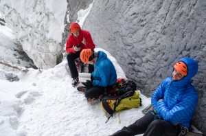 Waiting in line for the last pitch.