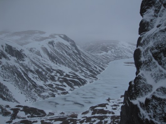 The beautiful Cairngorms, from halfway up our climb "Route Major".
