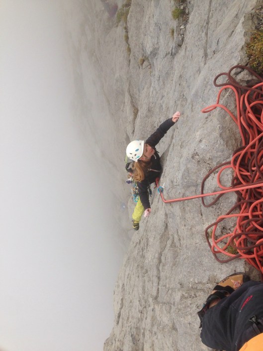 Line volgt in 'Roter Punkt' 6c (6b oblig) 220m